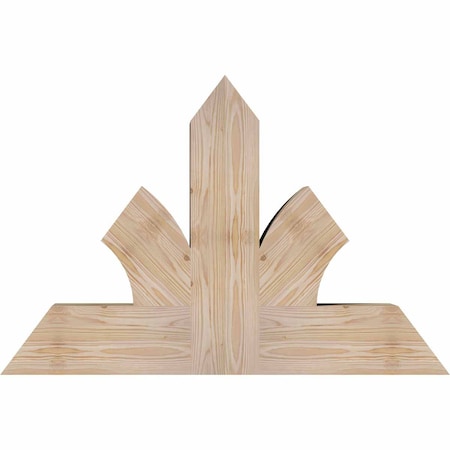 Ekena Millwork Richland Smooth Timber Gable Bracket, Douglas Fir, 36"W x 24"H x 5 1/2"D x 5 1/2"F, 16/12 Pitch GBW036X24X0606RIC00SDF